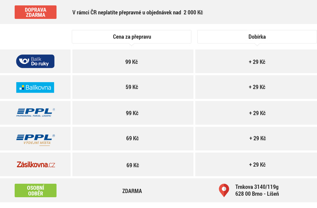 Cijena dostave Ahifi
