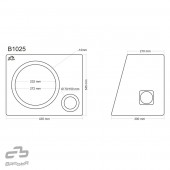 Bass reflex kućište Basser B1025 crno