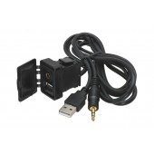 USB + JACK utičnica s kabelom