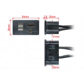 HDMI + 2x USB + JACK priključak s kabelom