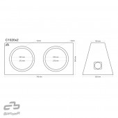 Basser C1020X2 Crni zatvoreni kabinet s dva zvučnika
