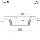 OEM Basser 10" prigušivač za 16" rezervni kotač