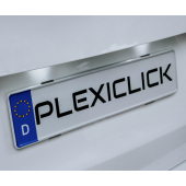 Držač za registracijsku pločicu crne boje Plexiclick V1 crni (110 mm)