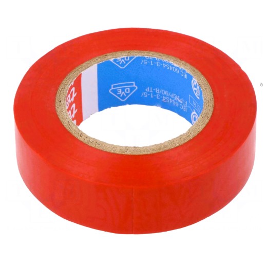 Tesa 53988 PVC 50/25 izolacijska traka crvene boje
