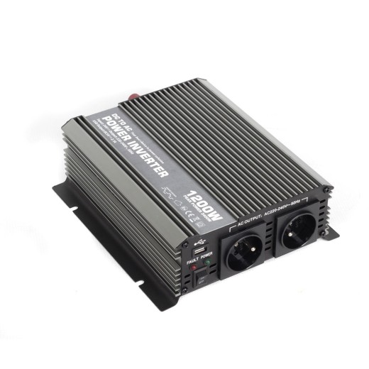 Pretvarač napona s 12V na 230V + USB, 1200W - CAR1200