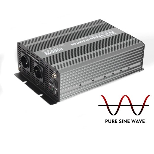 Pretvarač napona sinusni val s 12V na 230V, USB, 2000W - CAR2000-S