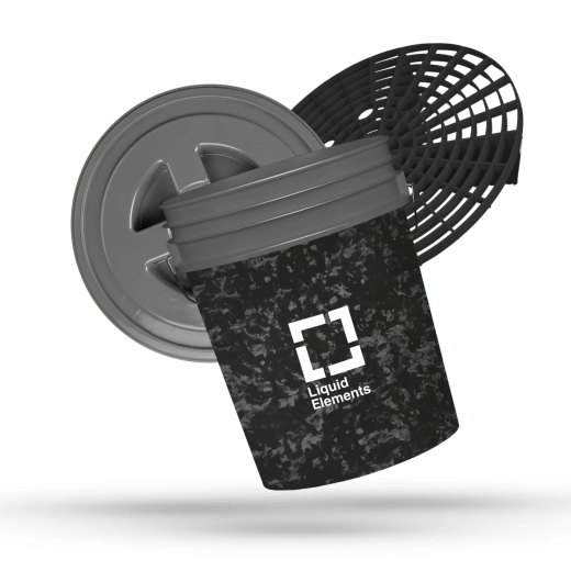 Kanta Liquid Elements Washing Bucket - 20L including dirt sieve and lid (Forged Carbon)
