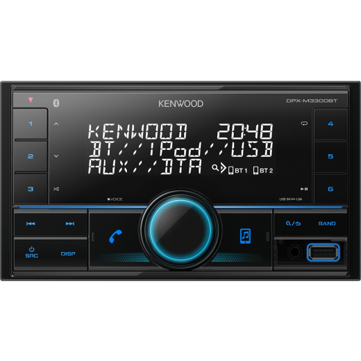 2DIN auto radio bez mehanizma Kenwood DPX-M3300BT