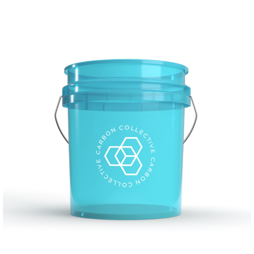 Carbon Collective 13L Detailing Wheel Bucket - Clear Teal - prozirno tirkizna