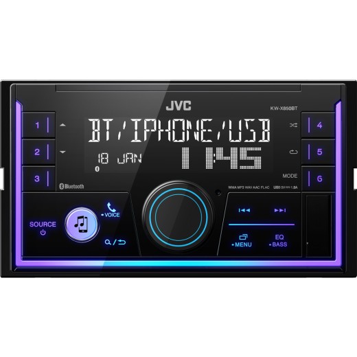 2DIN auto radio JVC KW-X850BT