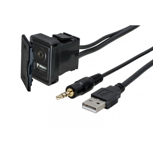 USB + JACK utičnica s kabelom