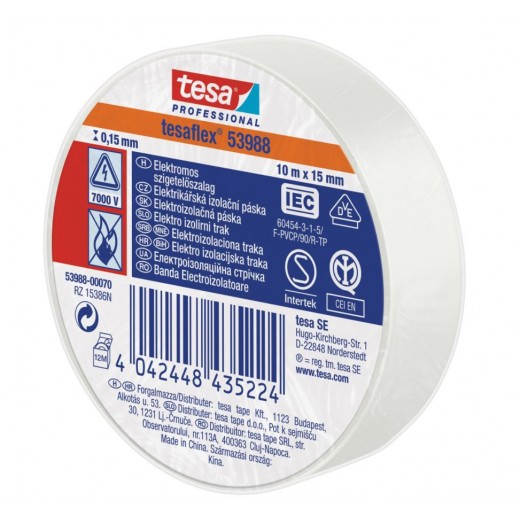 Tesa 53988 PVC 15/10 izolacijska traka bijela