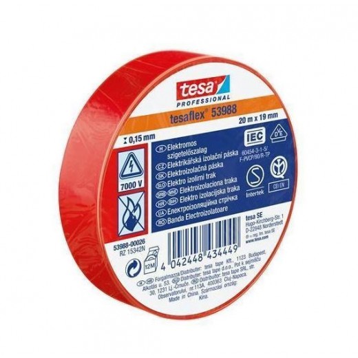 Tesa 53988 PVC 19/20 crvena izolacijska traka