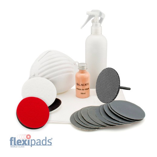 Flexipads Glacier napredni set za poliranje stakla 75