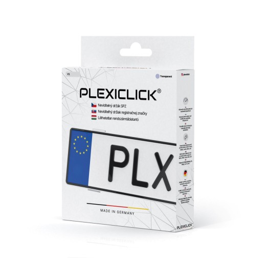 Prozirni držač registarske pločice Plexiclick V1 Transparent (110 mm)