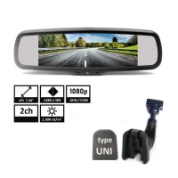 AHD monitor 7" u ogledalu, s držačem i staklenom bazom TFT MIRROR7 AHD