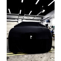 Navlaka za auto Poka Premium oprema Vrhunska navlaka za auto crna s rubom - Hatchback / Sedan