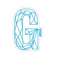 Naljepnica Gyeon G plava (100 mm x 65,6 mm)